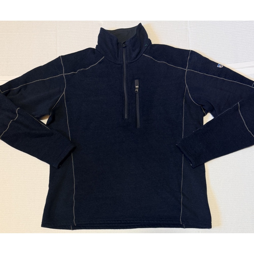 KUHL Revel - Women's 1/4 Zip Pullover - Black Fleece Sweater - X-Large XL